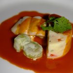 かみくら - アイナメの白ワイン蒸し　イトヨリのムースと夏野菜のセルクル
