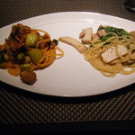 リストランテ ダ トシユキ - パスタ(生ポルチーニ茸のパスタと自家製サルシッチャを使ったパスタ)