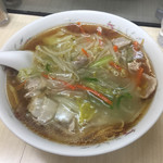 八千代軒 - 2016年10月。肉もやしラーメン730円。