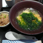 みいかじ - アーサそば小盛りと半じゅーしー