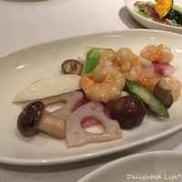 南国酒家 原宿本店 - 天然海老と茨城県産蓮根、まこも筍、高知県産剣山ちいたけの天日塩仕立て（ランチ）16.10月