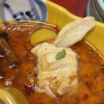 利休豆腐 　蕎麦の実滑子あん掛け、生湯葉、栗