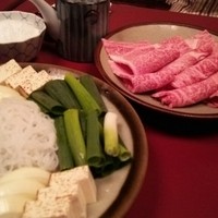 北むら - すき焼きのお肉と野菜