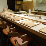 寿しの吉乃 - ☆カッコいい雰囲気のカウンター席(*^^)v☆