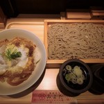 蕎麦きり みよた - 蕎麦屋の極みかつ丼セット、丼（小）+蕎麦（冷）、840円