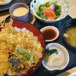 和食処　嵐山 - 天丼膳1080円にご飯大盛り