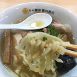 らぁ麺 飯田商店 - （2016年10月）平打ち縮れ麺