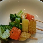 ガーデンレストラン シェフズ テラス - 野菜のオイルフォンデュ