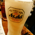 Tachizushi Maguro Ittetsu - 【生ビール】グラスもキンキンに冷えてます