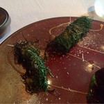 レストラン マノワ - エビの旨さが凝縮された前菜。