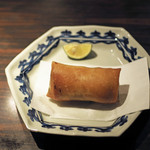 わさ - 松茸の春巻き、上湯を添えて...土瓶蒸しのような...