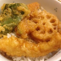 草庵 - 汁浸し天丼