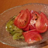 北新地平八 - 茄子とトマトのサラダ