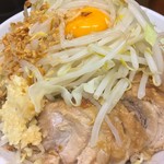 ラーメン二郎 - 690円『小ラーメン』+80円『汁無し』(ニンニク野菜マシ)2016年11月吉日