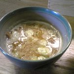 麺処 三鈷峰 - 塩かつおつけ汁