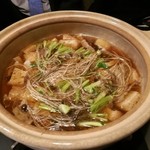 山海里 清ぼう - セリなべ　〆にはうどんが付きます