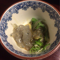 土佐料理 祢保希 銀座店 - 生しらす (少し食べました) クエちり鍋コース ¥11,000