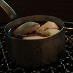 焼肉処　彩 - サムギョプサルのニンニク('16.02)