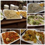 韓国料理 bibim’ - ランチ時3種類のお総菜と野菜サラダが食べ放題。