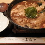 伊勢うどんのまめや - 2016.10　天ぷら煮込みうどん