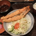 伊勢うどんのまめや - 2016.10　エビフライ定食