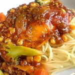 恵比寿屋 トラットリア - 野菜たっぷりのミートスパ