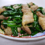 二軒目飯店 - ニラ肉炒め