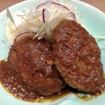 日本料理　のと亭 - 2016.11.2。煮込みハンバーグのアップ。
