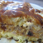 Yoshida Okonomiyaki - ハンバーグ、ミンチの部分トロっと、美味しい～