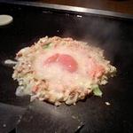 下町もんじゃ焼 らくらく - モチ明太もんじゃを焼きます