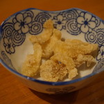 じどりや 穏座 - 鶏皮の天ぷら