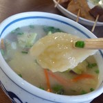 あそ路 - 「だご汁」のお団子です。　むっちりもっちりでした♪