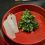 海中魚処 萬坊 - 「いかコース (2860円)」の香の物