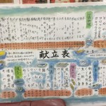 酒一番 - 161028福岡　酒一番　献立表