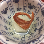 松川 - 蕪の煮物 軽く炙った半生ばちこ