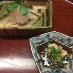 松川 - カワハギ 肝醤油で