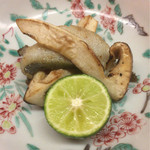松川 - 松茸と鮑の焼物