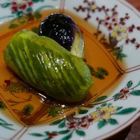丹 - 茄子の揚げ浸し（茄子が2種類）