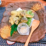 酒肴結 さかぐち - 松茸の天ぷら