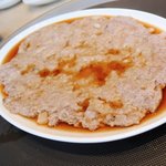 家全七福酒家 SEVENTH SON RESTAURANT - 鹹魚馬蹄蒸肉餅・廣東くさやの慈姑の蒸ハンバーグ