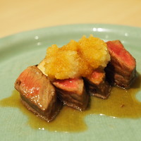 二條 葵月 - 牛肉料理
                たたき風ステーキ