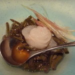 ます味 - 穴子と純菜、茗荷の酢のもの