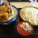 Tendon Tenya - 天丼うどんセット（うどん普通盛り）