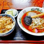 山香食堂 - 2016/11  かつ丼セット