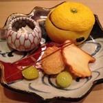 八寸は乾山写し『竜田川』