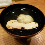 新ばし 久 - ホタテのしんじょとマツタケの椀