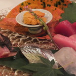 京橋 二刀流 - 本日のお造り盛り合わせ