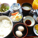 道の駅 ビオスおおがた ひなたや食堂 - たまごかけご飯