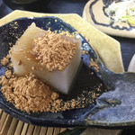 専心庵 - そば豆腐（デザート）黒蜜ときなこ