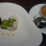 ア ターブル - ガトーショコラ、さつま芋のアイスクリーム、エスプレッソ